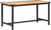vidaXL - Eettafel - 140x70x76 - cm - massief - ruw - mangohout