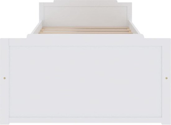 vidaXL Cadre de lit avec tiroirs Blanc Pin massif 90 x 200 cm
