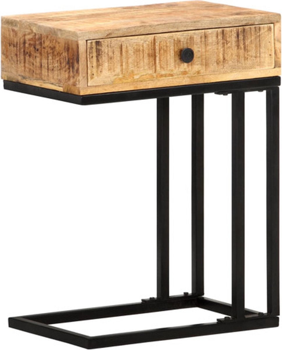 vidaXL Bijzettafel - U-vormig - 45x30x61 - cm - massief - mangohout Bruin