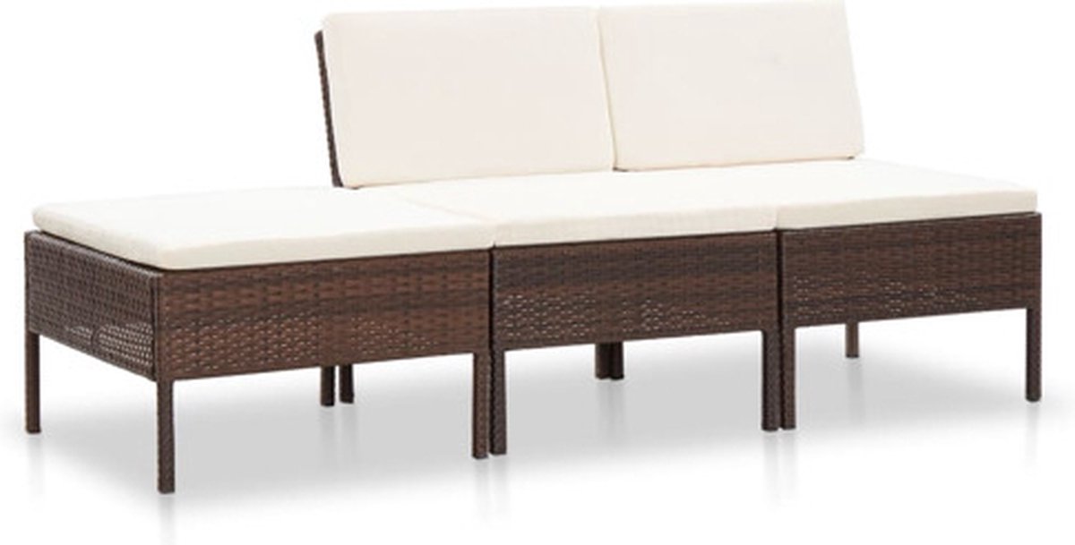 Vidaxl Tuin Loungeset Bruin Tuinbank