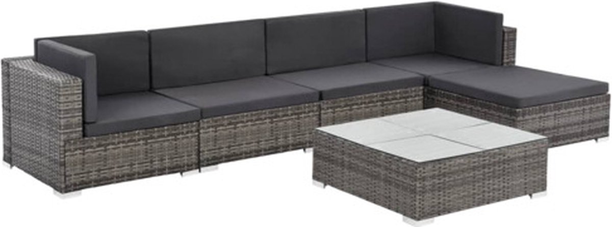 Vidaxl Bankset Grijs Loungeset