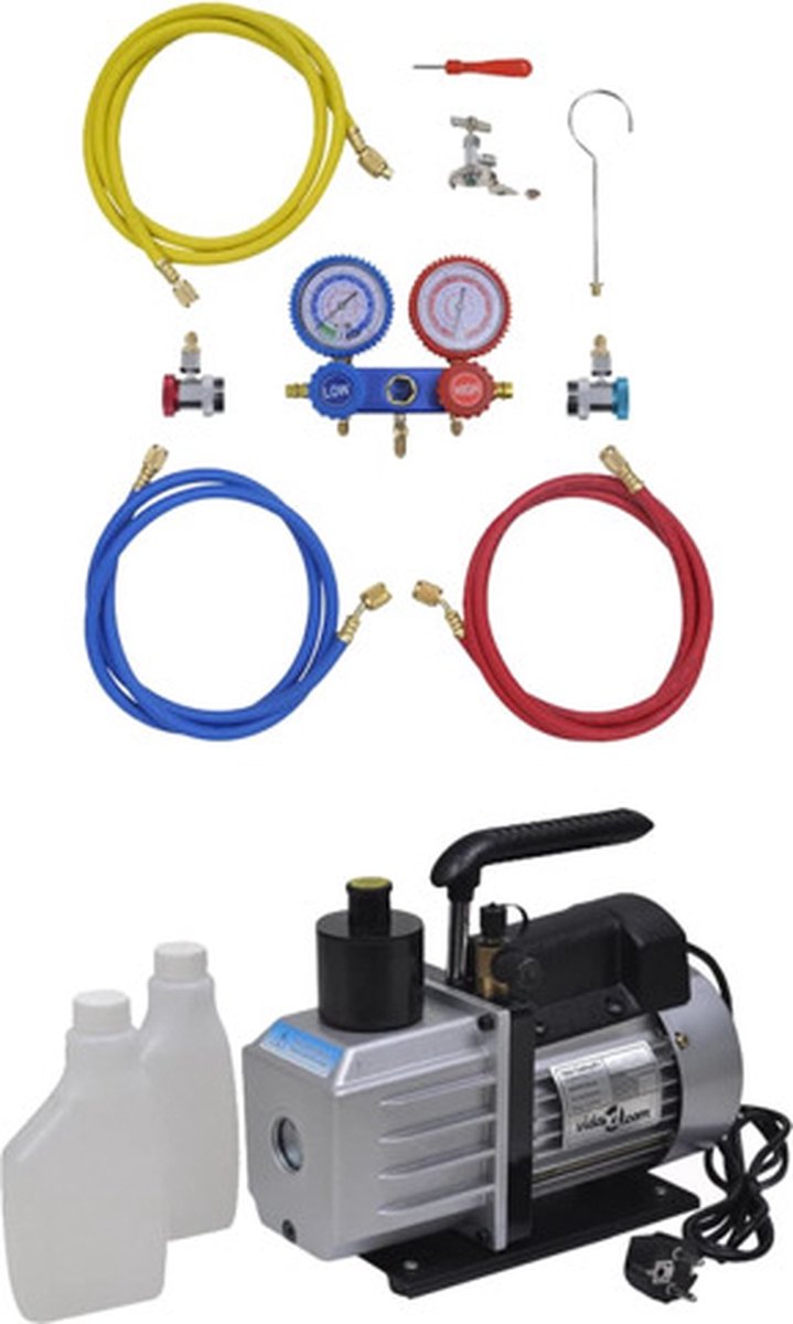 vidaXL Vacuümpomp 50 L/min met 2-voudige manometerset