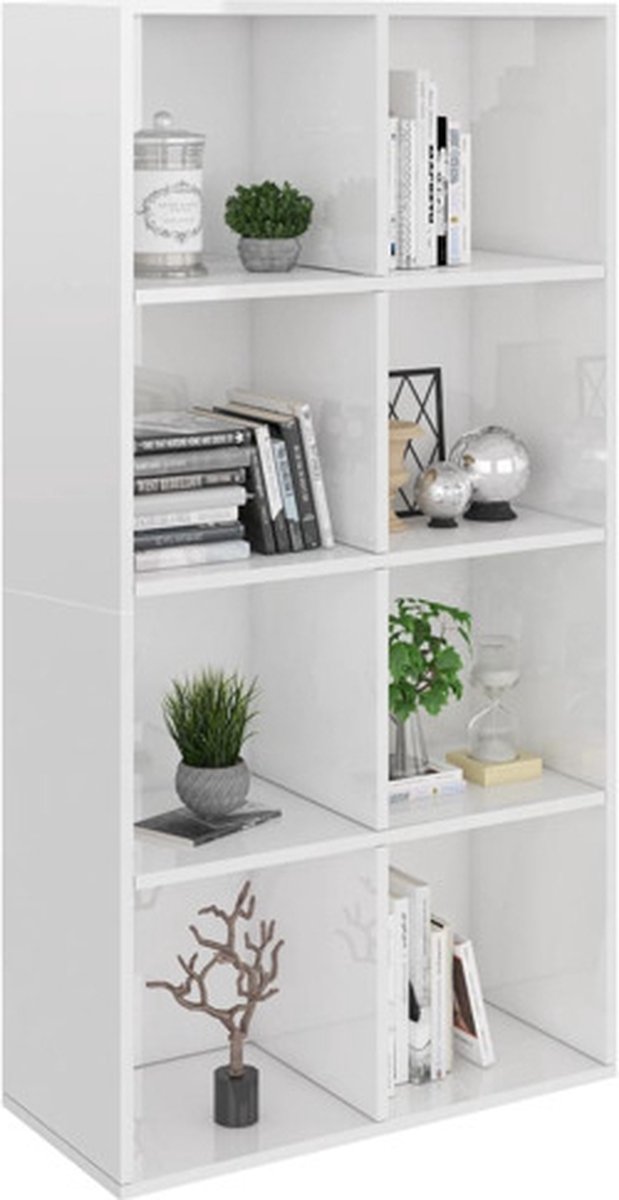 VidaXL Boekenkast 66x30x130 cm bewerkt hout gerookt eikenkleurig