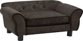 vidaXL - Hondenbank - 72x45x30 - cm - pluche - bruin