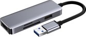 SBVR UH01 - USB A 3.0 Hub - 4 poorten USB omvormer - HDMI (HD) - USB-A 2.0 - SD / Micro SD