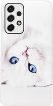 ADEL Siliconen Back Cover Softcase Hoesje Geschikt voor Samsung Galaxy A53 - Katten