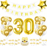 Partypakket® 30 Jaar Verjaardag Versiering - Goud - All-in-one Feestpakket - Ballonnen - Decoratie - Feestpakket - Verjaardag - Feest versiering