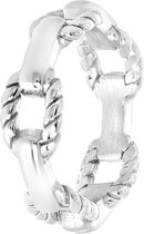 Lucardi Dames Ring Iva - Ring - Cadeau - Moederdag - Staal - Zilverkleurig