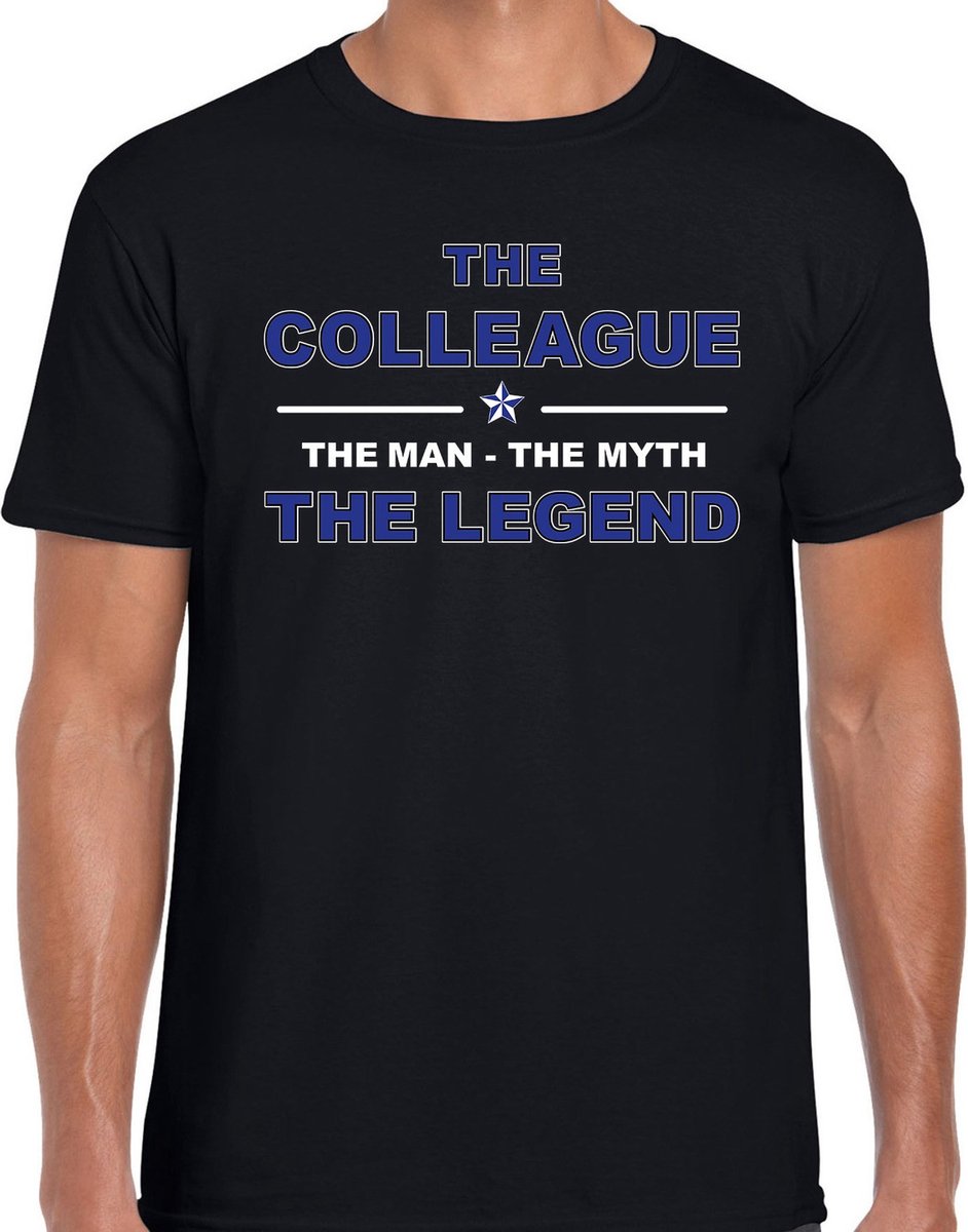 The colleague the man the myth the legend t-shirt voor heren - zwart - verjaardag - cadeau shirt / t-shirt XXL op Prijzenvolger.com
