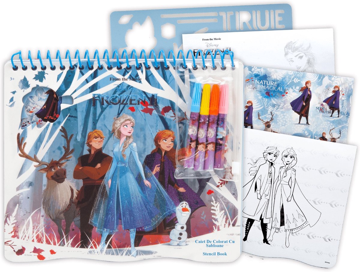Disney Kleurboek Frozen Ii 20 X 21,5 Cm Karton Blauw/wit 5-delig