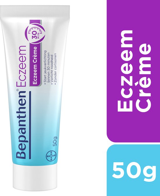 ​Bepanthen Eczeem Crème 50 gram | Verlicht Jeuk en Roodheid bij Mild tot Matig Eczeem | Ondersteunt Huidherstel met Dexpanthenol | Vrij van Cortisonen en Parfum​