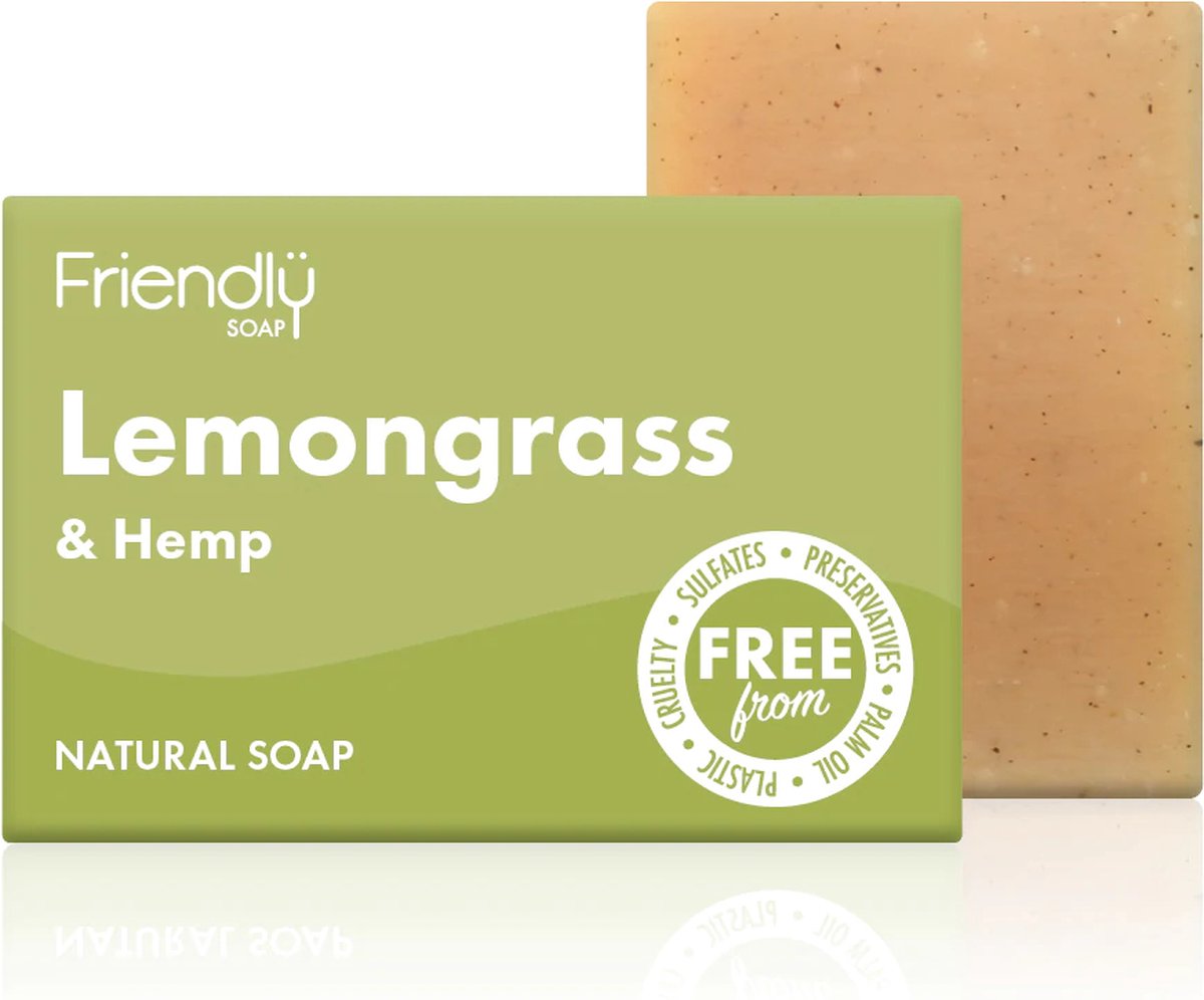 Friendly Soap® | 3 x Lemongrass & Hemp Zeepje | natuurlijke zeep | citroengras hennep