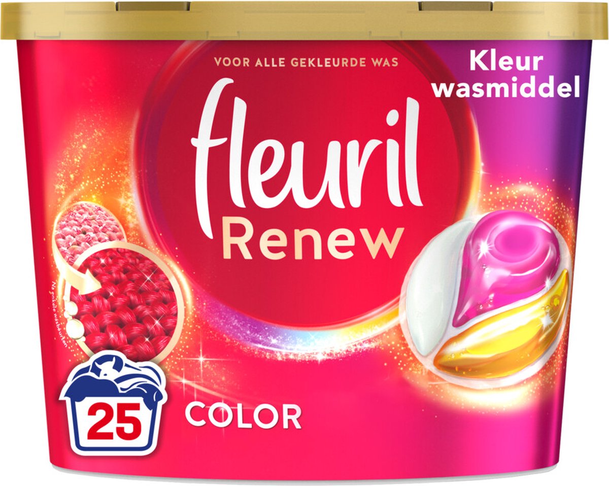 8x Fleuril Wasmiddelcapsules Renew Kleur 25 stuks