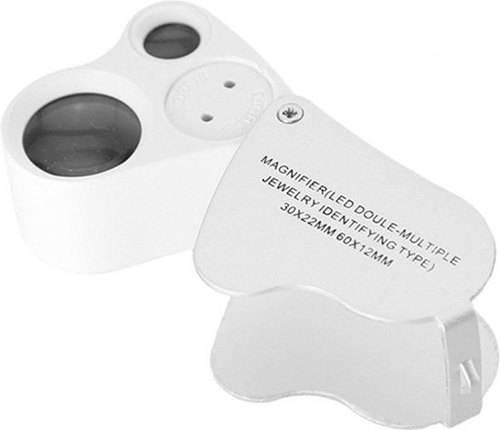 Foto: Juweliersloep dual lens i vergrootglas i 60x en 30x vergroting