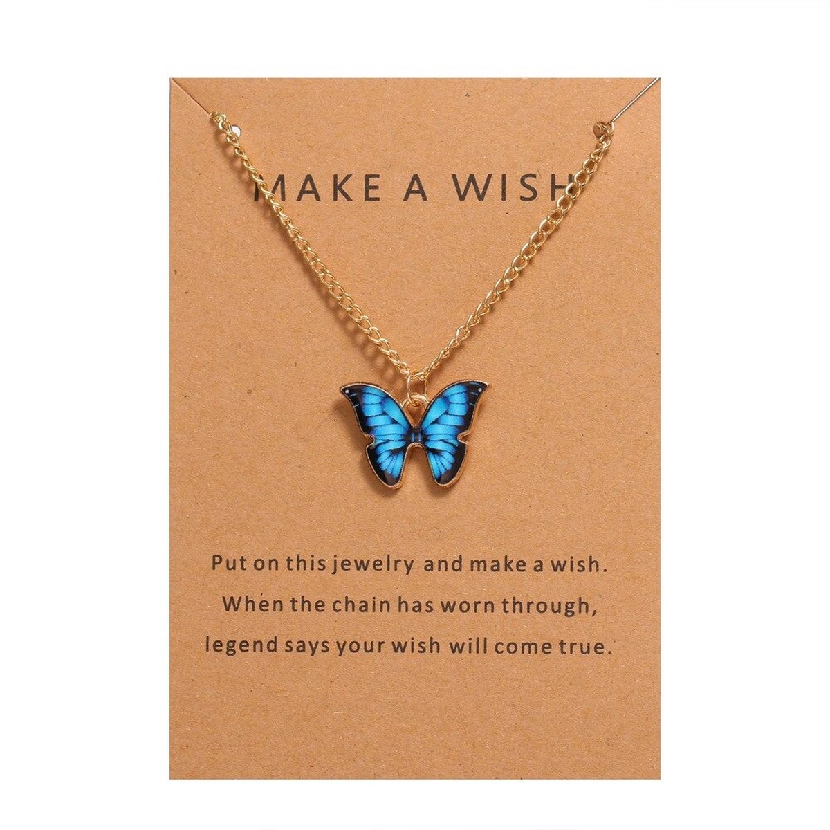 Kasey Vlinder Ketting - Make A Wish - Vlinder hanger aan ketting 4
