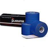 Gladiator Sports Kinesiotape - Kinesiologie Tape - Waterbestendige & Elastische Sporttape - Fysiotape - Medical Tape - 3 Rollen - Donkerblauw