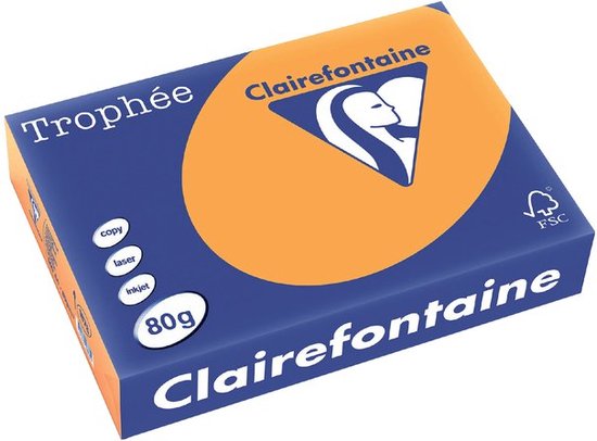 Foto: Gekleurd papier a4 80gr trophy oranje 500vel