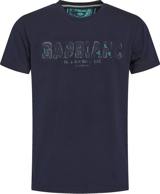 Gabbiano T-shirt Basic T Shirt Met Branding 152595 Navy 301 Mannen Maat - S