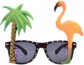 Tropische bril met flamingo