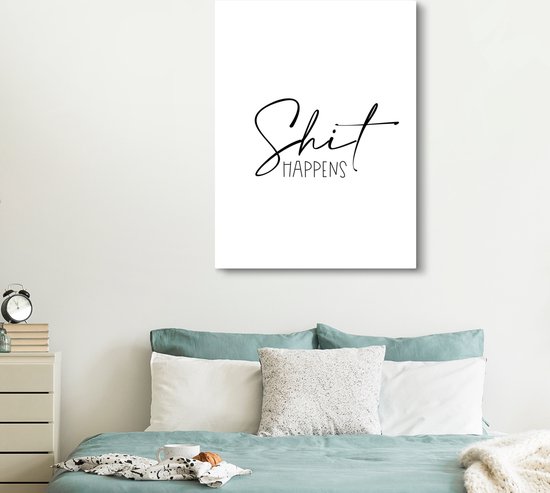 Tableau sur toile Proverbes - Citations - Ça arrive - 120x160 cm - Décoration murale XXL