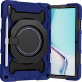 Étui pour Tablette adapté pour Huawei MatePad 11 (2021) - 11 Pouces - Étui Armure avec Ring - Porte-Crayon - Blauw Foncé