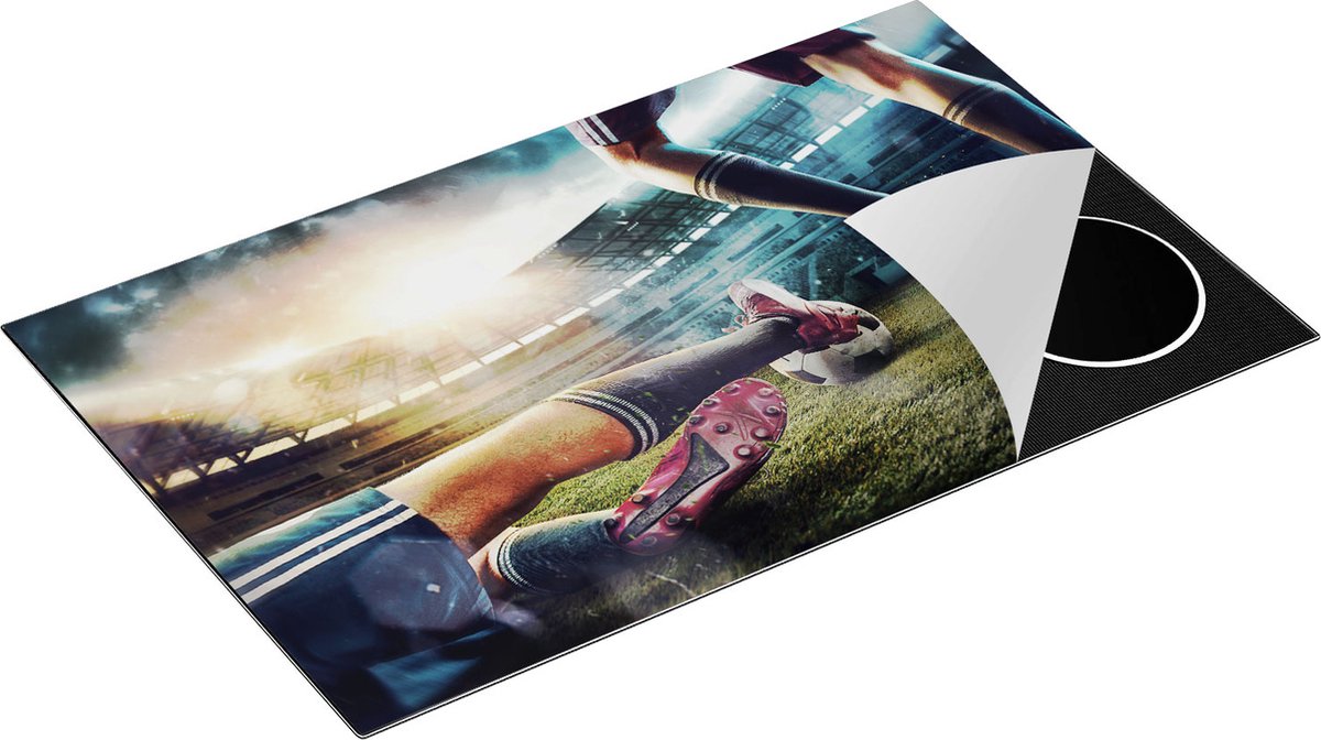 Chefcare Inductie Beschermer Voetbal Sliding in het Stadion - 85x52 cm - Afdekplaat Inductie - Kookplaat Beschermer - Inductie Mat
