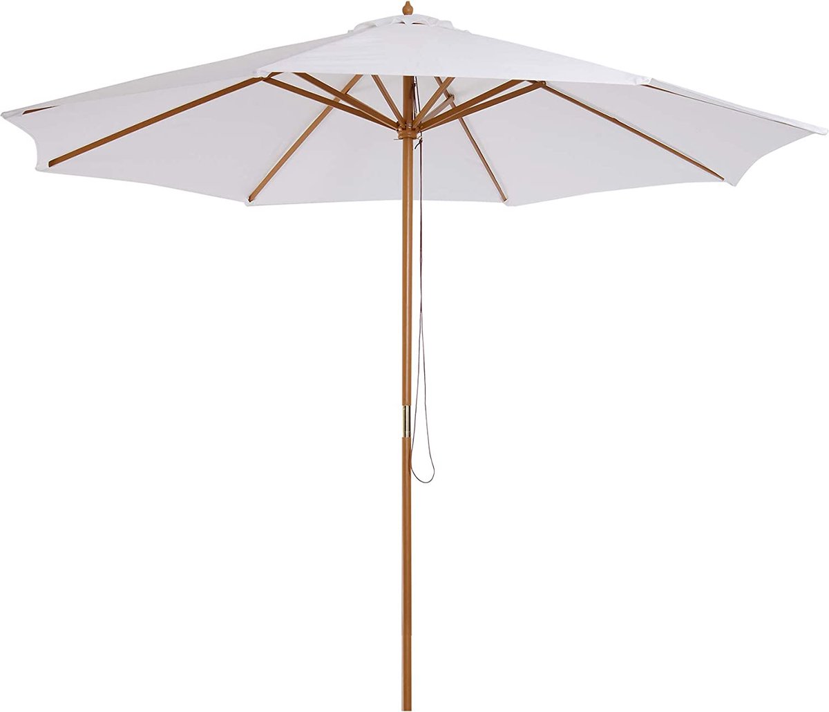 CGPN - houten parasol houten parasol tuinscherm balkonparasol 3m wit