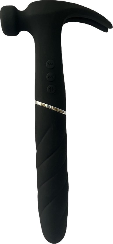 Qarano Sweet Black Hammer – Vibrerend – Vibrator – Wand – 21 Vibratie Standen – Clitoris Stimulator – Tepel Stimulator – Elektrische Dildo – Anaal…