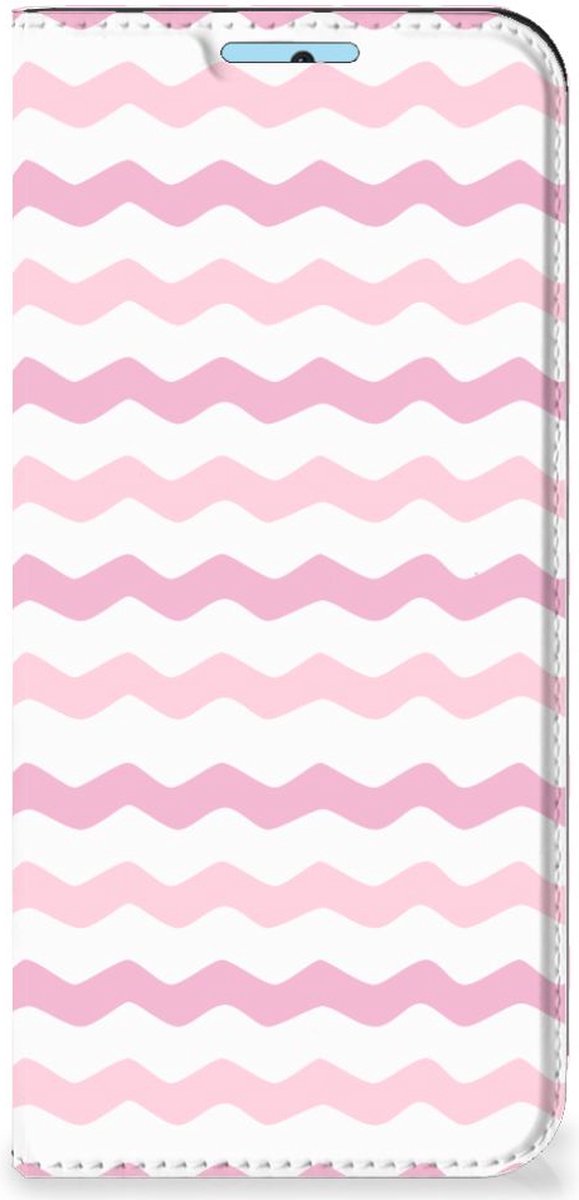 Book Case voor Xiaomi Redmi Note 11/11S Hoesje met Magneet Waves Roze