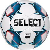 Select Numero 10 V22 Wedstrijdbal - Wit / Lichtblauw / Zwart | Maat: 5