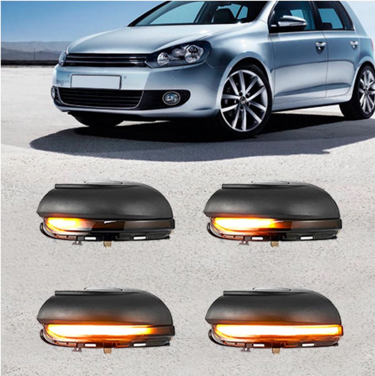 Dynamisch knipperlicht ZWART GOLF 6 (zonder gat voor instapverlichting). Dynamisch knipperlicht ZWART GOLF 6 (zonder gat voor instapverlichting).