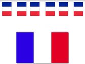 Frankrijk vlaggen versiering set binnen/buiten 2-delig - Landen decoraties voor fans/supporters - Vive la France