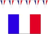 Frankrijk vlaggen versiering set binnen/buiten 2-delig - Landen decoraties voor fans/supporters - Vive la France