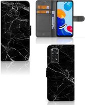 Telefoonhoesje Xiaomi Redmi Note 11/11S Wallet Book Case Vaderdag Cadeau Marmer Zwart
