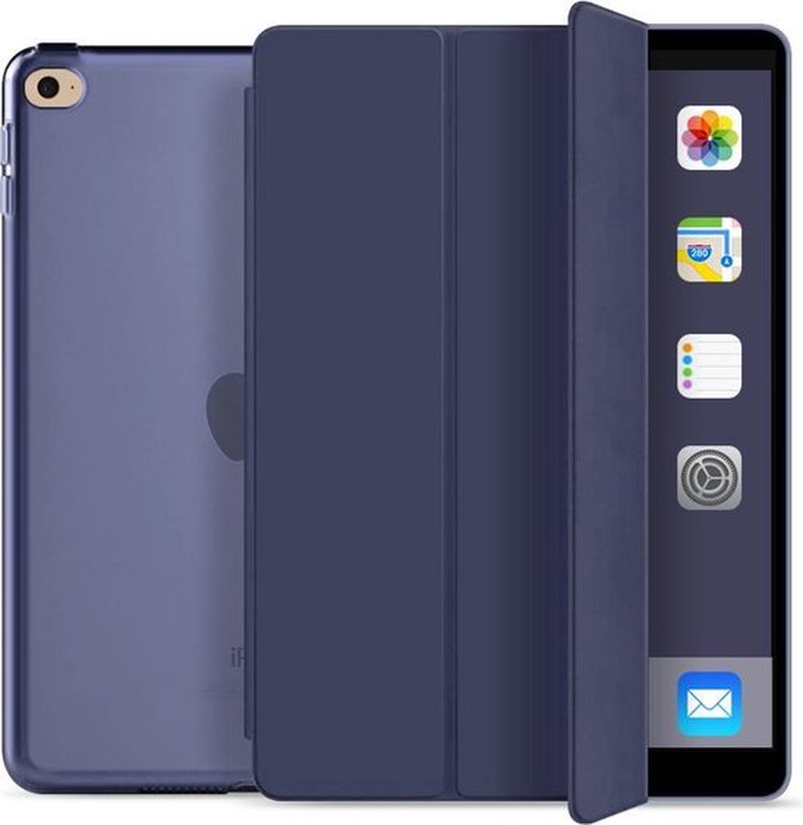 Ipad mini 5 hardcover – Ipad hoes – hard cover – Hoes voor iPad mini 5– Tablet beschermer - navy