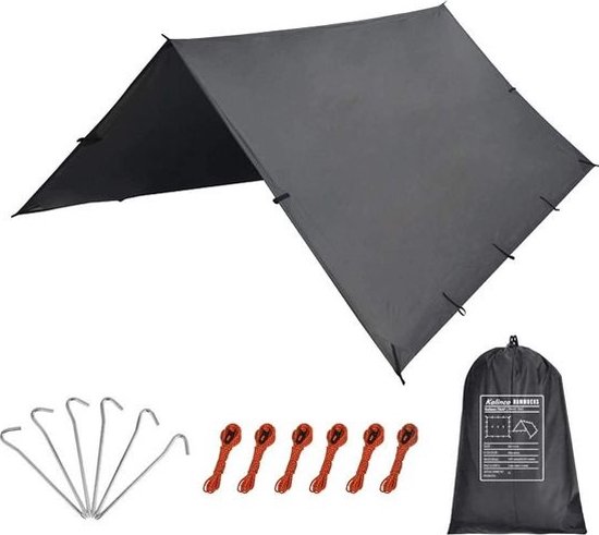 fedec-voortent-daktent-schaduwtent-3x3-meter-zwart-bol