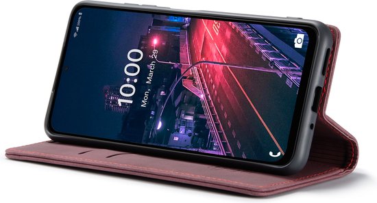 Coque adaptée pour Samsung Galaxy M53 - Wallet Book Case - Fermeture magnétique - Rouge