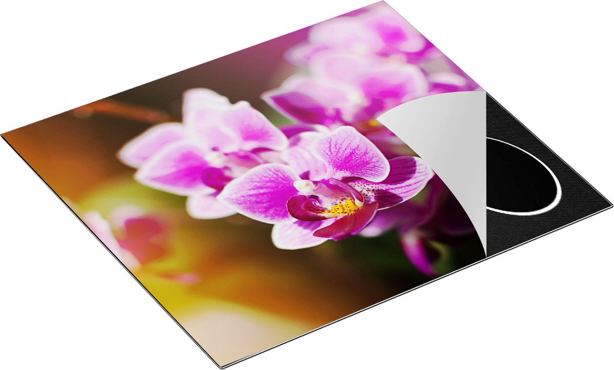 Chefcare Inductie Beschermer Paarse Orchidee Bloemen - 59x52 cm - Afdekplaat Inductie - Kookplaat Beschermer - Inductie Mat