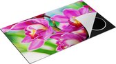 Chefcare Inductie Beschermer Licht Paarse Orchidee Bloemen - 90x50 cm - Afdekplaat Inductie - Kookplaat Beschermer - Inductie Mat