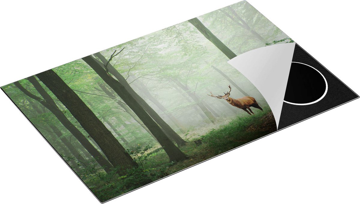Chefcare Inductie Beschermer Hert in Bos - 80x55 cm - Afdekplaat Inductie - Kookplaat Beschermer - Inductie Mat
