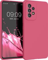 kwmobile telefoonhoesje geschikt voor Samsung Galaxy A53 5G - Hoesje met siliconen coating - Smartphone case in awesome pink