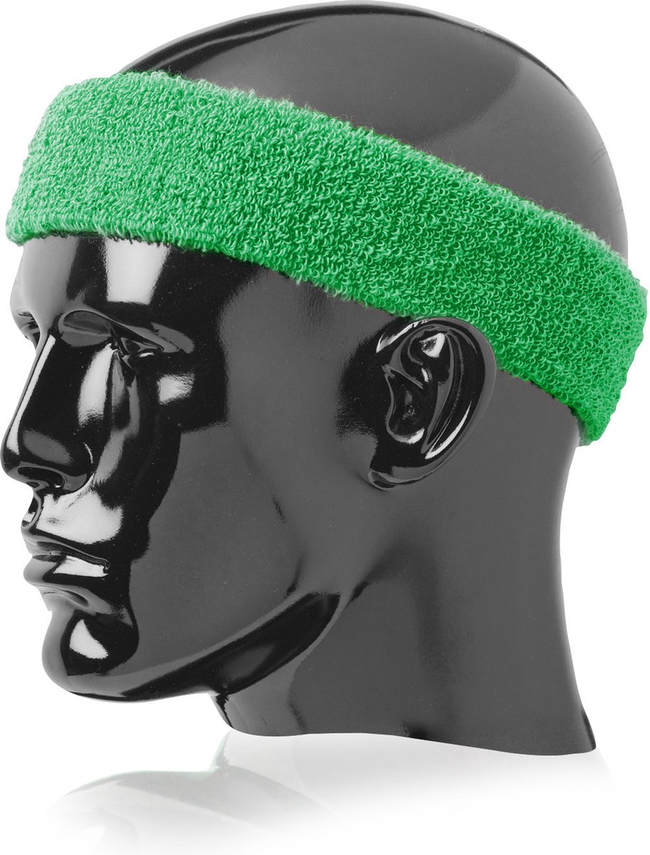 TCK - Sporthoofdband - Multisport - Pro - Sports Headband - Volwassenen - Lime Groen - One Size