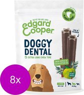8x Edgard & Cooper Doggy Dental Medium - Appel & Eucalyptus - Hondensnack - 160g