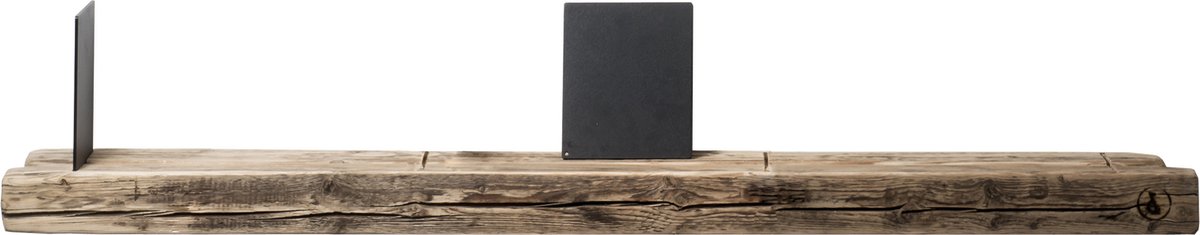 WELD & CO - Reclaimed Wood 01 Wall Shelf - Wandplank van gerecycled hout - 100cm (M) - Gips/Holle wand