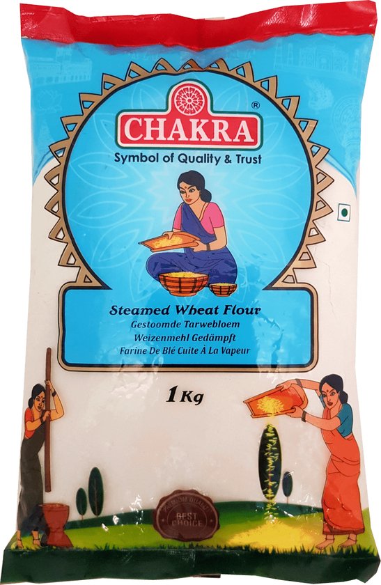 Chakra - Gestoomd Tarwemeel - Steamed Wheat Flour - 3 x 1 kg