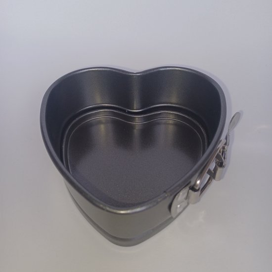 Moule à Gâteau Cœur Démontable Ibili 11x11x5 Cm - Acier Anti-adhésif Noir