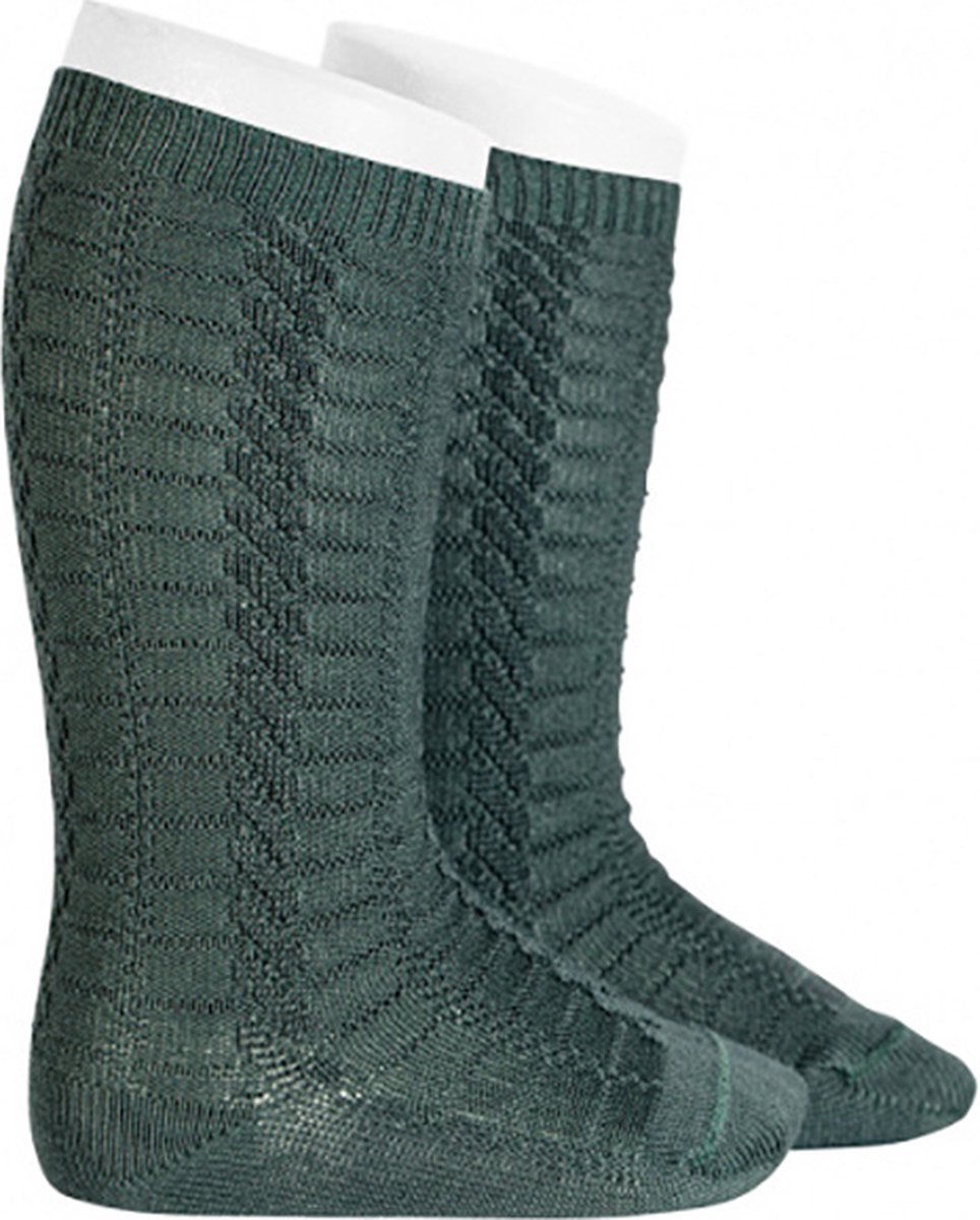 Cóndor Kniekous Braided Kabel Patroon | 2312/2 | Pine Green/Donkergroen | 6-12 mnd | maat 0