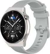 Strap-it Luxe siliconen smartwatch bandje - geschikt voor Huawei Watch GT / GT 2 / GT 3 / GT 3 Pro 46mm / GT 2 Pro / GT Runner / Watch 3 & 3 Pro - grijs