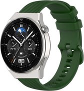 Strap-it Luxe siliconen smartwatch bandje - geschikt voor Huawei Watch GT / GT 2 / GT 3 / GT 3 Pro 46mm / GT 2 Pro / GT Runner / Watch 3 & 3 Pro - legergroen