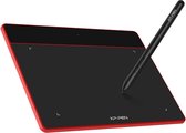 XPPen Deco Fun S 8192 Niveaux Tablette Graphique à Stylet Passif avec Inclinaison à 60° 6x4 Pouces Tablette de Dessin pour Dessin à Distance Apprentissage ou Jeu OSU Rouge